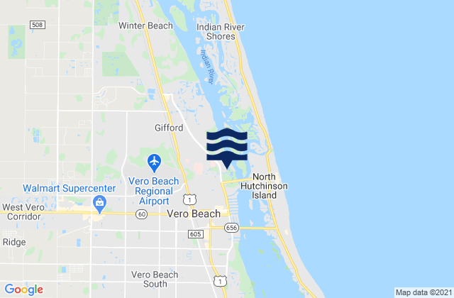 Karte der Gezeiten Vero Beach Pier, United States