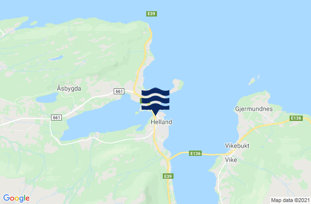 Karte der Gezeiten Vestnes, Norway