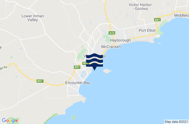 Karte der Gezeiten Victor Harbor, Australia