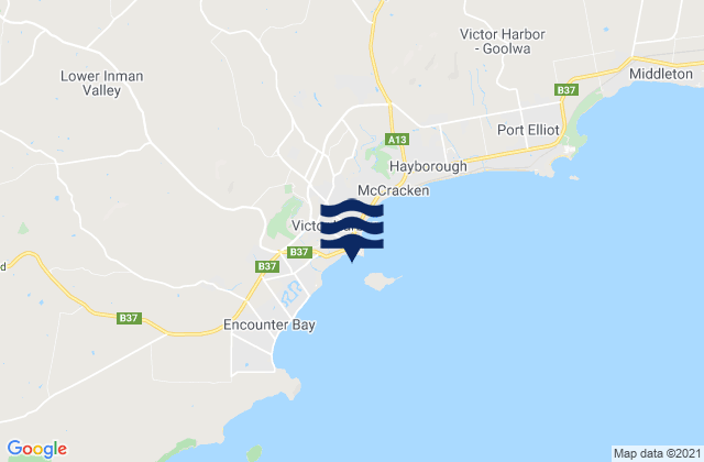 Karte der Gezeiten Victor Harbour, Australia
