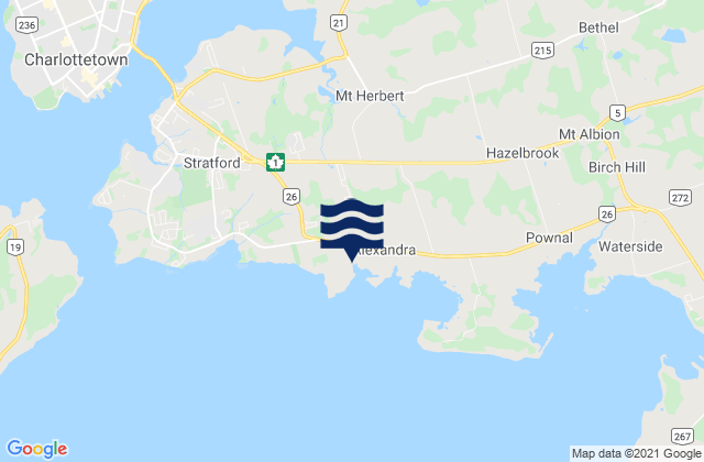 Karte der Gezeiten Victoria, Canada