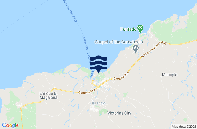 Karte der Gezeiten Victorias, Philippines