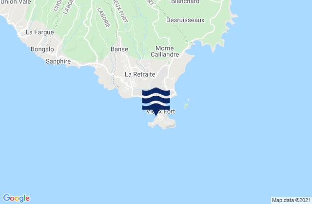 Karte der Gezeiten Vieux Fort, Saint Lucia