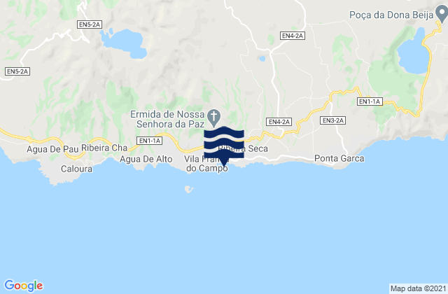 Karte der Gezeiten Vila Franca do Campo, Portugal