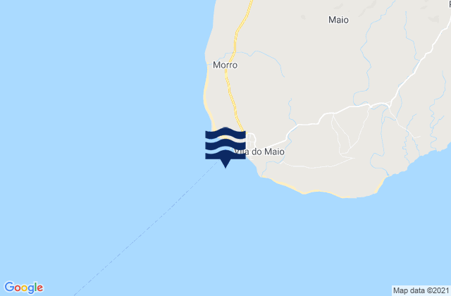 Karte der Gezeiten Vila do Maio, Cabo Verde