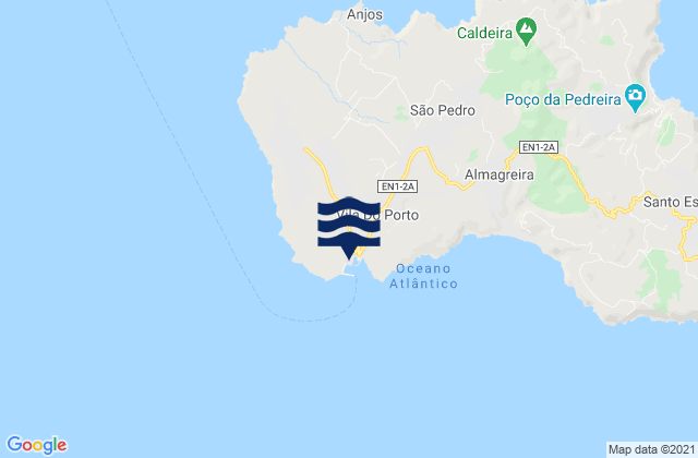 Karte der Gezeiten Vila do Porto Island da Santa Maria, Portugal