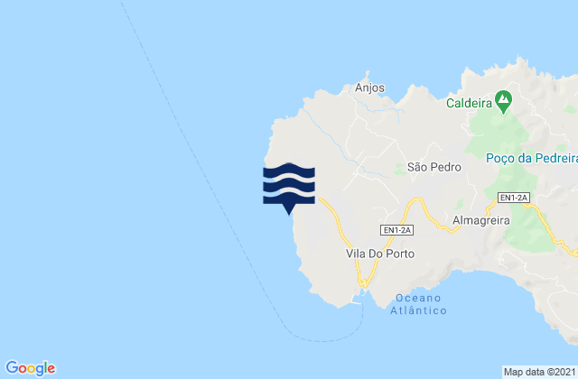 Karte der Gezeiten Vila do Porto, Portugal