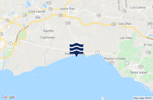 Karte der Gezeiten Villalba Arriba Barrio, Puerto Rico