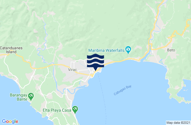 Karte der Gezeiten Virac (Catanduances Island), Philippines