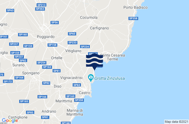 Karte der Gezeiten Vitigliano, Italy