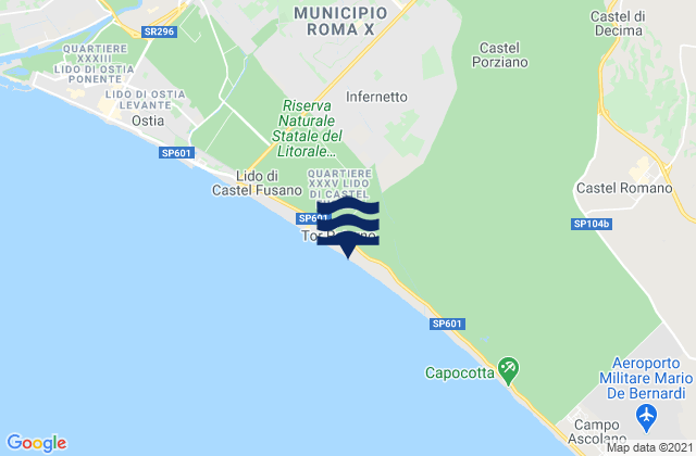Karte der Gezeiten Vitinia, Italy