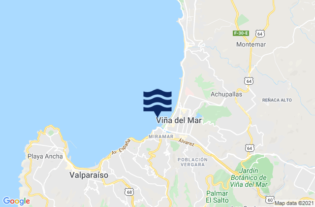 Karte der Gezeiten Viña del Mar, Chile