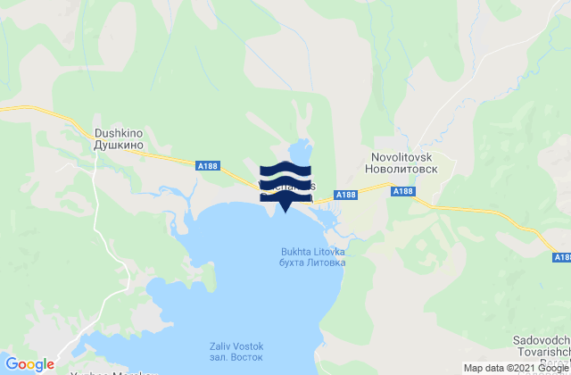 Karte der Gezeiten Volchanets, Russia