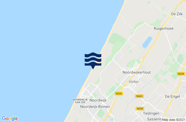 Karte der Gezeiten Voorhout, Netherlands