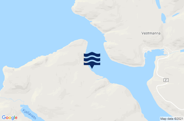 Karte der Gezeiten Vágar, Faroe Islands