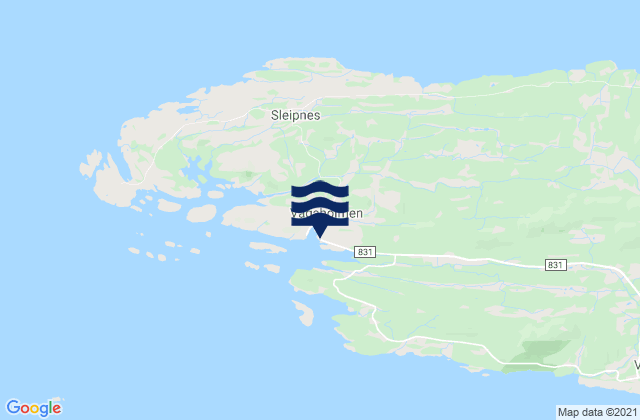 Karte der Gezeiten Vågaholmen, Norway