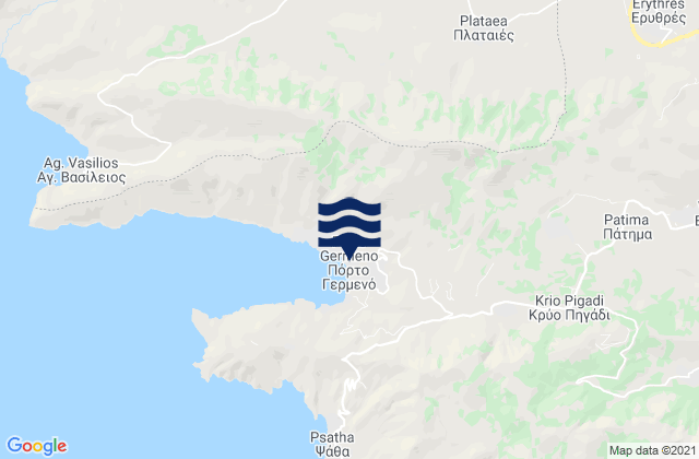 Karte der Gezeiten Vília, Greece
