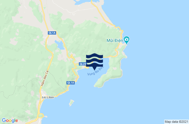 Karte der Gezeiten Vũng Rô, Vietnam