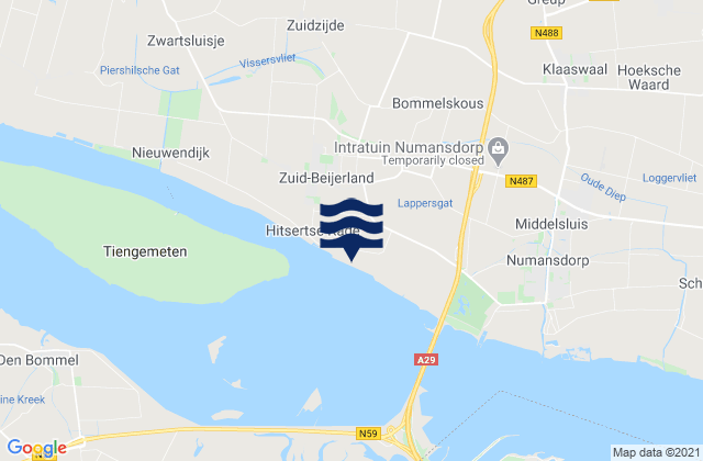 Karte der Gezeiten Waalhaven, Netherlands