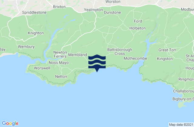 Karte der Gezeiten Wadham Rocks Beach, United Kingdom