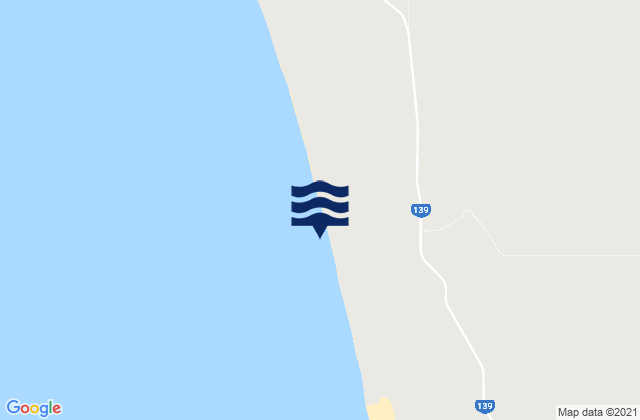 Karte der Gezeiten Wagoe Beach, Australia