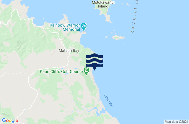 Karte der Gezeiten Waiaua Bay, New Zealand