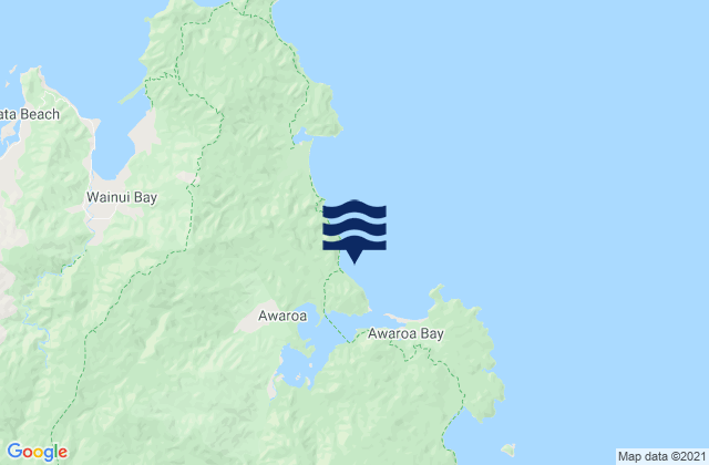 Karte der Gezeiten Waiharakeke Bay Abel Tasman, New Zealand