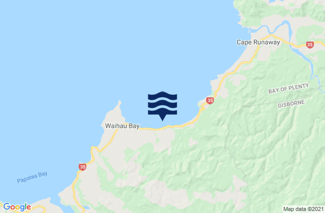 Karte der Gezeiten Waihau Bay, New Zealand