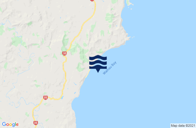 Karte der Gezeiten Waihau Bay, New Zealand