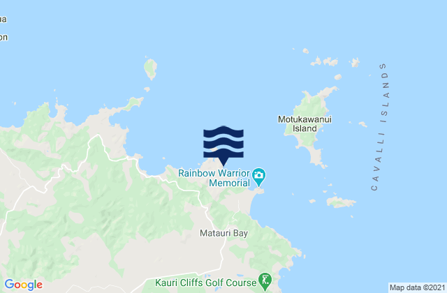 Karte der Gezeiten Waiheke Bay, New Zealand