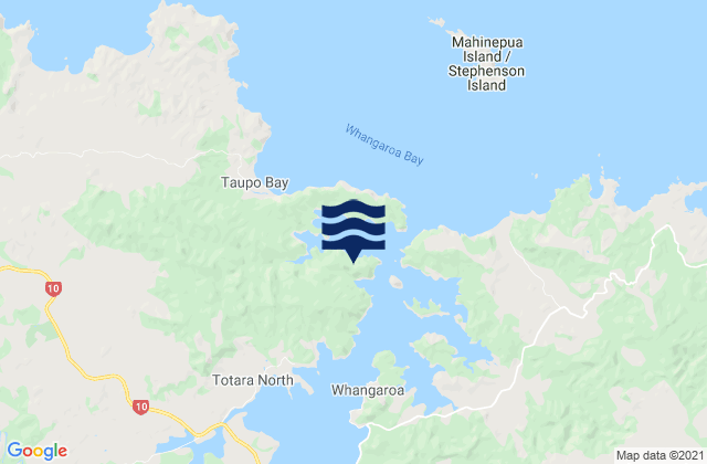 Karte der Gezeiten Waihi Bay, New Zealand