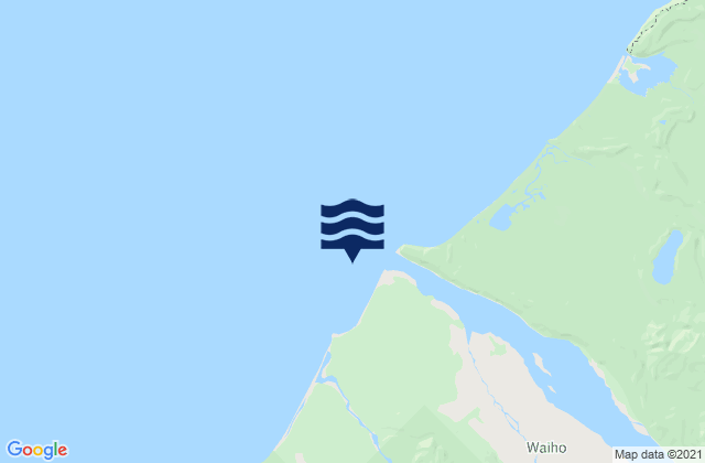 Karte der Gezeiten Waiho Beach, New Zealand