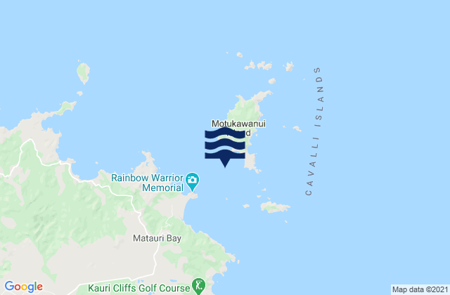Karte der Gezeiten Waiiti Bay, New Zealand