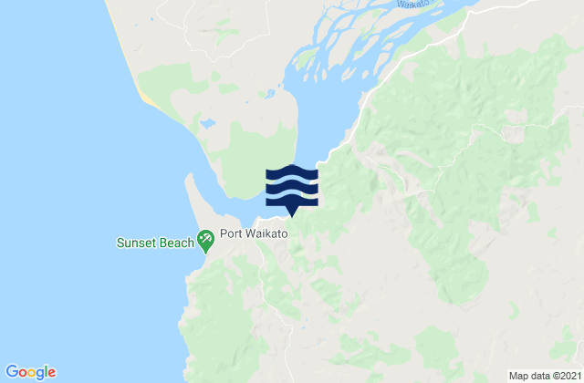 Karte der Gezeiten Waikato River Entrance, New Zealand