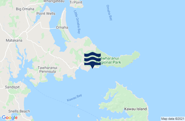 Karte der Gezeiten Waikauri Bay, New Zealand