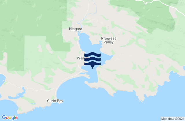 Karte der Gezeiten Waikawa Harbour, New Zealand