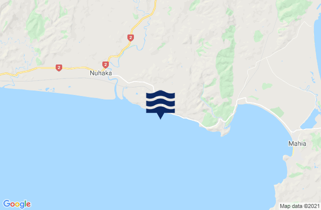 Karte der Gezeiten Waikokopu, New Zealand