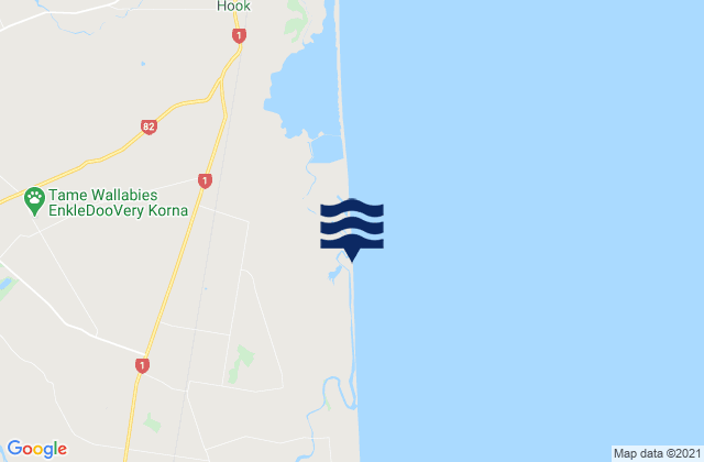 Karte der Gezeiten Waimate District, New Zealand