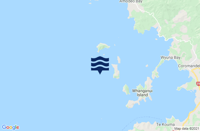 Karte der Gezeiten Waimate Island, New Zealand
