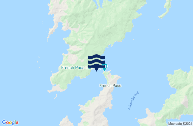 Karte der Gezeiten Wainui Bay, New Zealand