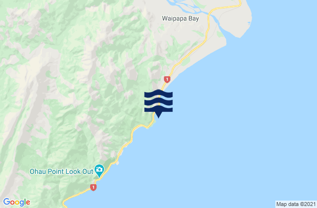 Karte der Gezeiten Waipapa Bay, New Zealand