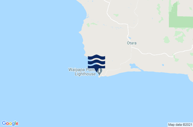 Karte der Gezeiten Waipapa Point, New Zealand