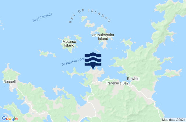 Karte der Gezeiten Waipiro Bay, New Zealand