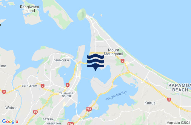 Karte der Gezeiten Waipu Bay, New Zealand