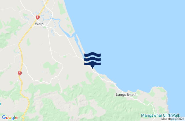 Karte der Gezeiten Waipu Cove, New Zealand