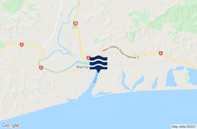 Karte der Gezeiten Wairoa, New Zealand