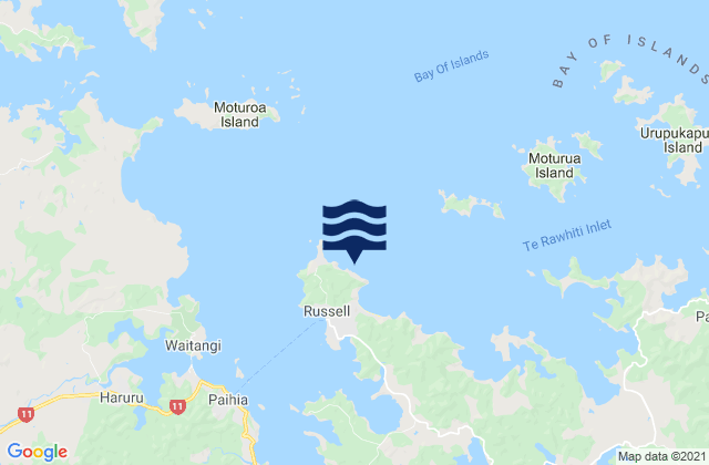 Karte der Gezeiten Waitata Bay, New Zealand