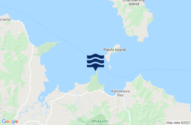 Karte der Gezeiten Waitawa Bay, New Zealand