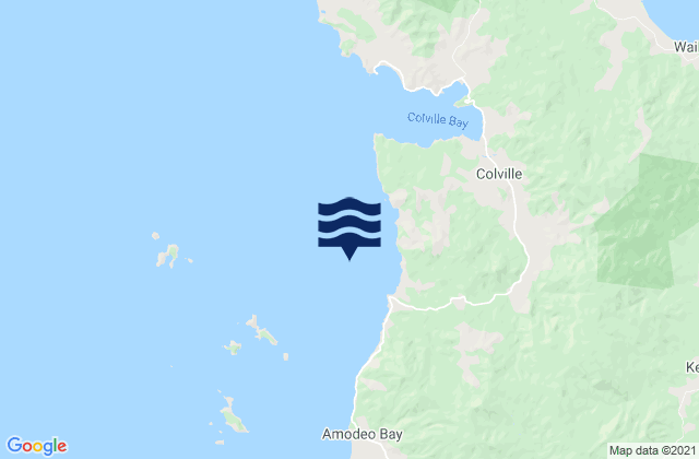 Karte der Gezeiten Waitete Bay, New Zealand