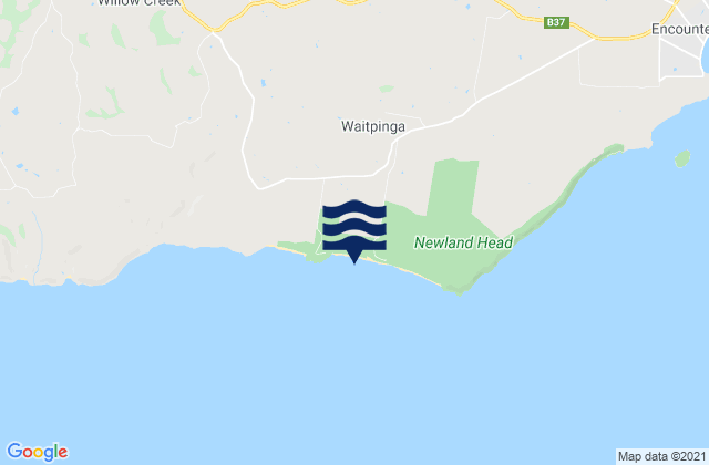 Karte der Gezeiten Waitpinga Beach, Australia